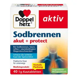 Doppelherz pálenie záhy akútne + protect žuvacie tablety, 40 ks