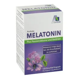 Melatonín + mučenka + valeriána kapsuly, 120 kusov