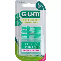 GUM Mäkké trsátka Comfort Flex mint veľké, 40 ks