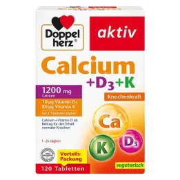 Tablety Doppelherz Calcium + D3 + K, 120 kusov