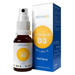 Vitamín D3 1000 IU Mediakos Vital Spray, 20 ml