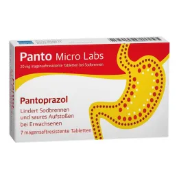 Panto Micro Labs 20 mg enterosolventné tablety na pálenie záhy, 7 ks