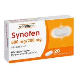 Synofen - s ibuprofénom a paracetamolom, 20 kusov