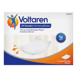 Voltaren 24 hodinové náplasti proti bolesti s diklofenakom, 5 ks