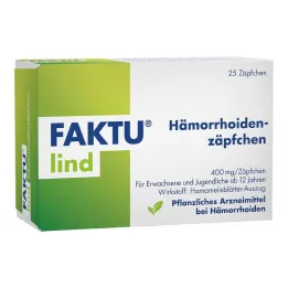 FAKTU Lind hemoroidné čapíky s hamamelom, 25 kusov