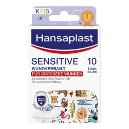 Hansaplast Kids sadrové pásiky citlivé 6x7 cm, 10 kusov