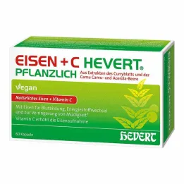 Železo + C Hevert rastlinné kapsuly, 60 kusov