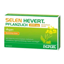 Selenium Hevert rastlinné kapsuly 200 µg, 60 kusov