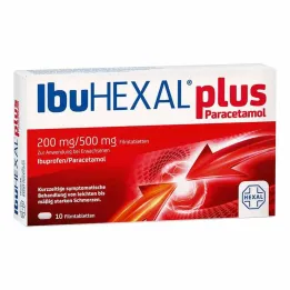 IbuHEXAL plus paracetamol 200 mg/500 mg filmom obalené tablety, 10 ks