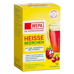 Wepa horké bobule + vitamín C + zinok + horčíkový prášok, 10X10 g