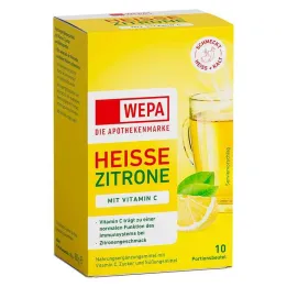 Wepa horký citrón + vitamín C v prášku, 10X10 g