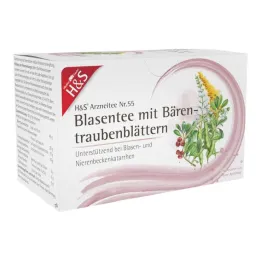 H&amp;S Bublinový čaj s filtračnými vrecúškami s listami medvedice, 20X2,0 g