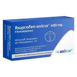 Ibuprofen axicur® 400 mg akútne filmom obalené tablety, 20 ks
