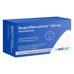 Ibuprofen axicur® 400 mg akútne filmom obalené tablety, 50 ks