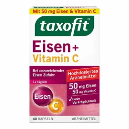 taxofit® železo + vitamín C kapsuly, 40 ks