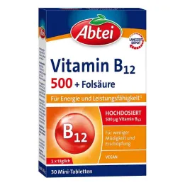 Abbey Vitamin B12 500 + tablety kyseliny listovej (30 kusov)