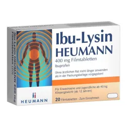 Ibu-Lysine Heumann 400 mg filmom obalené tablety, 20 tabliet
