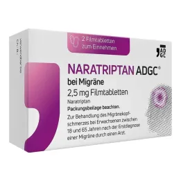 NARATRIPTAN ADGC® na migrény 2,5 mg filmom obalené tablety, 2 ks