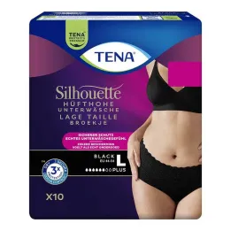 Tena Silhouette Plus L čierne inkontinenčné nohavičky, 10 ks