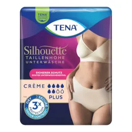 Krémové inkontinenčné nohavičky Tena Silhouette Plus M, 9 kusov