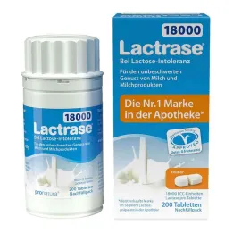 Lactrase 18 000 FCC tabliet deliteľné náhradné balenie, 200 kusov