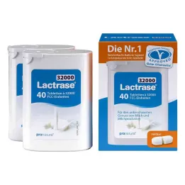 Lactrase 32 000 Fcc tabliet deliteľných v dávkovači (2x40 kusov)
