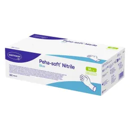 Peha-Soft nitrilové modré vyšetrovacie rukavice nesterilné pf M, 150 kusov