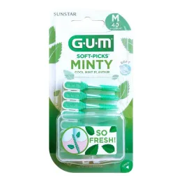 GUM SOFT-PICKS MINTY stredná, 40 ks