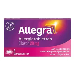 Allegra tablety na alergiu 20 mg taviace tablety, 6 ks