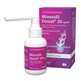 Minoxidil Dexcel 20 mg / ml sprej na použitie na vlasovú pokožku, 60 ml
