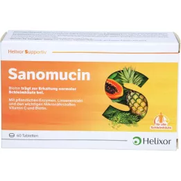 SANOMUCIN gastrorezistentné filmom obalené tablety, 60 kusov. Filmom obalené tablety, odolné voči žalúdočnej šťave, 60 kusov
