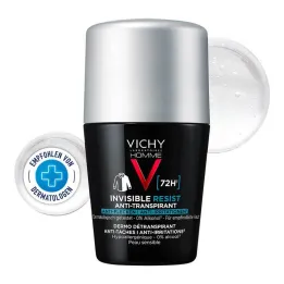 Vichy Homme Deo Roll-on 72h proti škvrnám, 50 ml