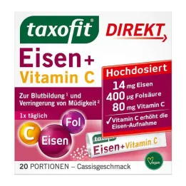 Taxofit Železo + Vitamín C Direct Granule, 20 ks