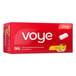 Voye Citrus 2 mg obsah aktívnej zložky žuvačka s nikotínom (96 kusov)
