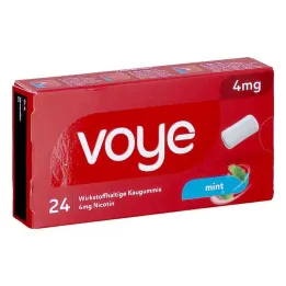 Voye Mint 4 mg aktívna zložka žuvačka s nikotínom (24 kusov)