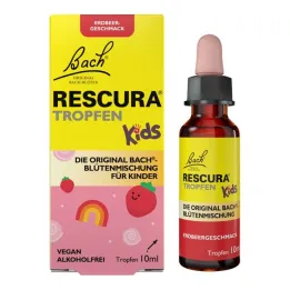 Bachove kvety originál Rescura Kids drops jahoda bez alkoholu, 10 ml