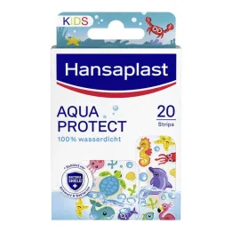 Hansaplast detské omietkové pásiky Aqua Protect, 20 kusov