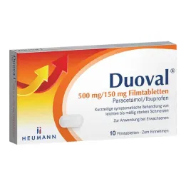 Duoval 500 mg / 150 mg filmom obalené tablety, 10 ks
