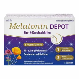 Melatonin Depot & tablety na spanie, 15 ks