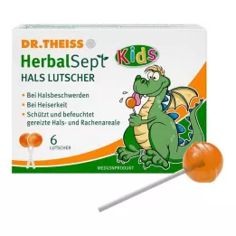 DR.THEISS HerbalSept Neck Lollipops Kids 6 ks cukríkov, 6 ks