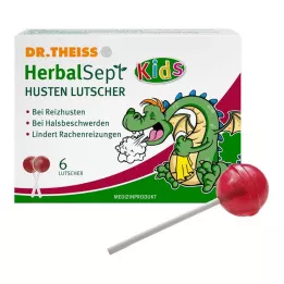 DR.THEISS HerbalSept Cough Lollipops Kids, 6 ks