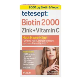 Tetesept Biotin 2000 filmom obalené tablety, 30 ks