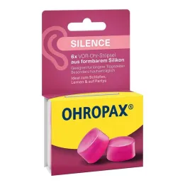 Silikónové štuple do uší Ohropax Silence, 6 kusov