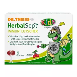 DR.THEISS HerbalSept Immun Lollipops Kids D NEM 6 ks cukríkov, 6 ks