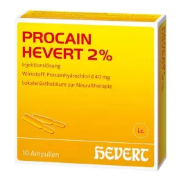 Procaine Hevert 2% injekčný roztok ampulky, 10x2 ml