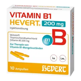 Vitamín B1 Hevert 200 mg injekčný roztok ampulka, 10x2 ml