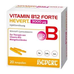 Vitamín B12 Forte Hevert 3000 µg injekčný roztok ampulka, 20x2 ml