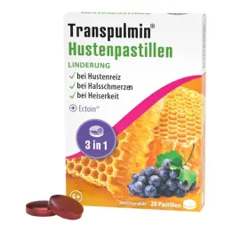Pastilky proti kašľu Transpulmin, 20 ks