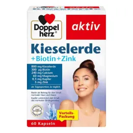 Silika Doppelherz + biotín + zinkové kapsuly, 60 ks
