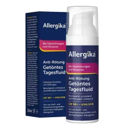 Alergická denná tekutina s tónovaním proti začervenaniu LSF 50+, 30 ml